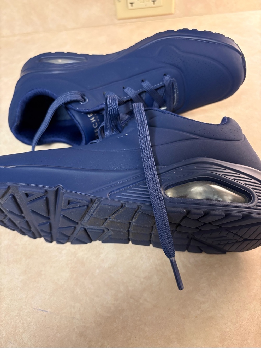 Skechers Women’s Deep Blue Lace-Up Sneakers - Picture 4 of 4